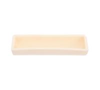 VICASKY Laboratory Corundum Crucible Boat with Semiround Bottom, High Thermal Stability Alumina Sample Holder for Tube Furnace, Improved Sintering Outcomes, Beige Burning Tray