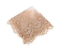 VICASKY Lace Tv Dust Cover for Lcd Wall Mounted Televisions, 31.5x31.5inch Breathable Protection with Curved Fit Design, European Vintage Style in Golden Colour for Indoor Living Room Use