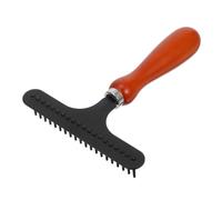 VICASKY Large Dog Hair Removal Comb Pet Grooming Tool with Wood and Iron Material Gentle on Pet's Skin Reduces Shedding Suitable for Large Breeds Dog Dematting Rake and Tangle Remover