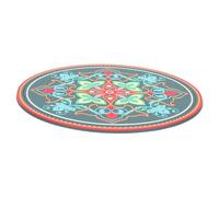 VICASKY Large Meditation Sound Bowl Embroidery Cushion Pad Exotic Deep Green Rounded Sound Bowl Mat Suitable for Yoga Spiritual Practices