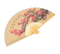 VICASKY Large Oriental Chinese Wall Hanging Folding Fan Blossom Paper Craft Fan Decor for Home Party Wedding Lightweight Wall-mounted Decoration
