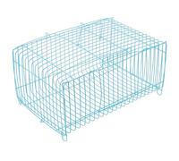 VICASKY Large Portable Blue Wire Bird Cage with Handle, Square Travel Carrier for Parrots, Small Pets and Rabbits, Handheld Pet Bird Carrying Cage Suitable for Transport and Breeding