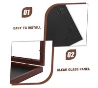 VICASKY Large X Wooden Shadow Box Frame for Sports Shirt Display Versatile Wall Tabletop Case for Football Jersey Baseball Basketball Memorabilia with Glass Front and Timeless Walnut