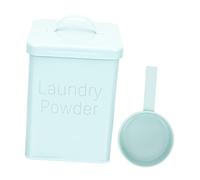 VICASKY Laundry Powder Container with Lid and Handle Capacity Iron Laundry Holder Bucket for Washing Detergent Storage Durable Smooth Surface Softener Dispenser Compatible Practical