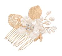 VICASKY Leaf Pattern Hair Comb Clip for Bride Decorative Wedding Headpiece Lightweight Durable Hair Accessories for Special Occasions and Versatile Styling