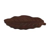 VICASKY Leaf Shape Wooden Serving Tray for Food Small Rustic Wood Plate for Tea Snacks Desserts Fruit Sushi Decorative Tray for Party Table Centerpiece and Coffee Table Display