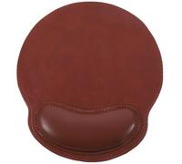 VICASKY Leather Mouse Pad with Wrist Rest Cushion for Gaming and Work | PU Surface, Sbr Memory Foam Base, Skid-proof Bottom, Brown Finish, for Home and Office Use