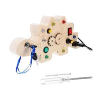 VICASKY LED Dinosaur Busy Board Circuit for Cognitive Light and Gear Simulation Fine Motor Skill Development Educational Plaything for Preschoolers