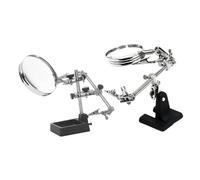 VICASKY Lens Auxiliary Magnifier with Triple Arms and Double Clips Rotatable Helping Hand Tool for Electronics Repair Jewelry DIY Beading and Detailed Craft Work
