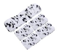 VICASKY Leopard Print Water Absorbing Makeup Headbands and Towel Wristbands Set for Face Washing, 5pcs Plush Waterproof Facial Headband and Wrist Cuffs for Women Spa and Skincare