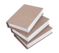 VICASKY Linen Faux Book Decorative Storage Box Multifunctional False Books for Home Staging Bookshelf and Coffee Table Ornaments Natural Fabric Case for Small Item Organization