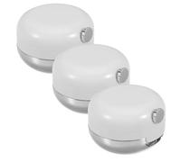 VICASKY Lip Balm Jar for Mini 3pcs Refillable Silicone Applicator and Built-in Mirror, Small Plastic Cosmetic Container Lipstick and Lip Mask, for Daily Makeup Needs and Travel