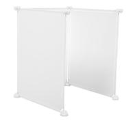 VICASKY Litter Box Splash Guard Effortless Cleaning for and 3pcs Small Dogs and Cats Secure Barrier System White Metal and Resin Urine Splash Guard for Homes and Apartments