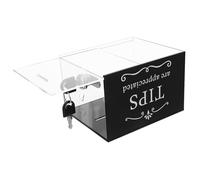 VICASKY Lockable Acrylic Tip Jar with Slot Transparent Donation and Money Collection Box for Restaurants Bars Bartenders Drivers Elegant Versatile Raffle and Voting Container
