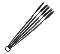 VICASKY Long Braided Ponytail Extension Synthetic Hair Tie for Thin Thick Long Short Hair Natural Black Fishbone Braid Wig for Cosplay Party Festivals
