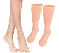 VICASKY Long Moisturizing Foot Socks for Women SEBS Exfoliating Full Foot Care Socks Skin Hydrating Elastic Anti-Cracking