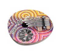 VICASKY Lovely Shape Kalimba Thumb Piano Chic Pattern Note Coconut Shell Finger Piano Portable Music Instrument for Beginners and Boys and Girls for Music