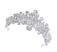 VICASKY Luxury Rhinestone Wedding Crown for Bride Elegant Tiara for Prom Pageant and Special Occasions Stunning Imitation Pearl Design Hair Jewelry for Women