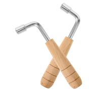VICASKY Lyre Harp Tuning Wrench for Accurate Tuning of Auto Harps 2pcs Set with Wooden Hexagonal Pegs and Stainless Steel L-handle, User-friendly Design and Stringed Musical Instruments