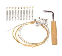 VICASKY Lyre String Replacement Kit 21pcs Metal and Wood Tuning Pegs Practical Lyre Harp Accessory for Beautiful Sounds