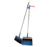 VICASKY Magnetic Dustpan and Long Handle Broom Set for Home Cleaning Dustpan with Hanging Durable and Sweeping Brush for Easy Storage and Corner Reach
