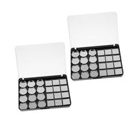 VICASKY Magnetic Eyeshadow Palette 2pcs Empty Makeup Tray 24-slot Compact Diy Eyeshadow Holder Refillable Storage for Professional Makeup Artists and Travel