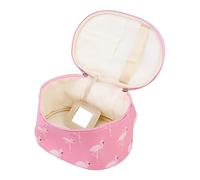 VICASKY Makeup Travel Organizer Flamingo Cosmetic Bag Pu Makeup Bag Wash Women Hanging Toiletry