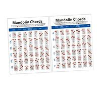 VICASKY Mandolin Chord Chart Diagram for Beginners and Teachers Portable Copper Plate Paper Practice Chart Lightweight Mandolin Exercise Guide to Quickly Learn