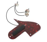 VICASKY Mandolin Guitar Scratch Plate with Installed Low-Noise Pickup Red Tortoise Laminated Plastic