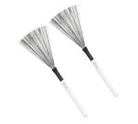 VICASKY Maple Handle Drum Brush Pair High Carbon Steel Wire Drum Brush with Wooden Handle for Beginners and Students