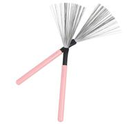 VICASKY Maple Wood Drum Brushes High Carbon Steel Wire Drum Brush Pair Wooden Handle for Jazz Drumming and Beginner Practice for Boys and Girls and Adults