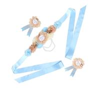 VICASKY Maternity Sash and Corsage Shower Belly Band for Mom Dad Be Gender Reveal Party Keepsake Stylish Pregnancy Photo Props