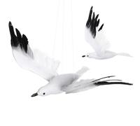 VICASKY Medium Size Realistic Seagull Hanging Decoration Pendant for Coastal and Beach-Themed Party Decor, Lifelike Seagull Model Ceiling Ornament for Home and Event Decoration