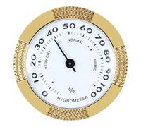 VICASKY Metal 60mm Analog Humidor Hygrometer High Precision Mechanical Cigar Humidor Gauge for Cigar Box and Guitar Case with Adjustable Calibration, Small Round Humidity Meter Accessory