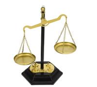 VICASKY Metal Balance Scale Decoration Vintage Justice Ornament for Home Office Tabletop Centerpiece Symbol Harmony Sculpture Multi-use Metal Decor for Storage and Display