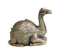 VICASKY Metal Camel Ashtray Windproof Lid Vintage Style Large Capacity Smokeless Ashtray for Indoor Outdoor