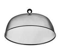 VICASKY Metal Food Cover Mesh, Iron Food Tent with Handle, Multifunctional Safe Cover for Protecting Dishes and Leftovers the Dinner Table, Fold up Design, Black