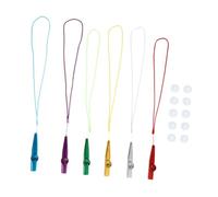 VICASKY Metal Kazoo Musical Instrument Set 7 Colored Kazoos 10 Replacement Membranes Flute for Boys and Girls and Adults Portable Music Toy for Practice and Performance