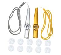 VICASKY Metal Kazoos Ropes Easy Learning Kazoos Small Music Instrument for Boys and Girls Toy Music Musical Instrument for Boy Girl