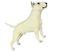 VICASKY Mini Bull Terrier Figure Garden Animal Model Realistic Dog Ornament for Decor for Boys and Girls