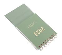 VICASKY Mini Desk Calendar Desktop Calendar 2026 Small Paper Monthly Planner with Note-taking Feature, Portable and Elegant Green for Office and Home Use
