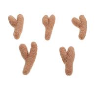 VICASKY Mini Felt Antlers Christmas Tree Hanging Ornament Christmas Decoration 5pcs Reindeer Deer Elk Pendant for DIY Crafts Headband Headdress Hair Clip Accessory