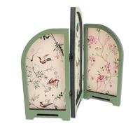 VICASKY Mini Folding Screen Desktop Ornament, Japanese Room Divider, 3-Fold Panel for Tabletop, Portable Mini Decor for Friends and Colleagues in Home