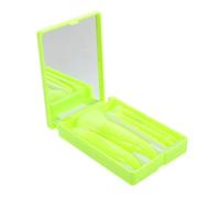 VICASKY Mini Makeup Brush Set Portable Travel Mirror Case Complete Function Cosmetic Brush for Women Easy-taken Applicator