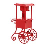 VICASKY Mini Portable Popcorn Machine with Wheels Dual Function Snack Maker for Popcorn and Oversized Fake Lollipops Compact Movie Theater Decor for Home Cinema and Movie Night Supplies