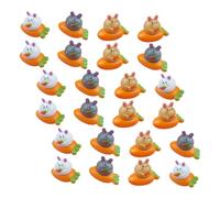 VICASKY Mini Pullback Car with Rabbit Carrot Design Friction Powered Easter for Compact Miniature Cars for Easter Party Favors and Cognitive Skill Development Mixed Colors