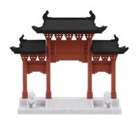 VICASKY Miniature Ancient Building Model Archway Gate with Intricate Details and Compact Design, Plastic Sculpture for Aquarium and Bonsai, for Study and Office Micro Landscaping Decor