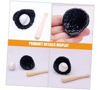 VICASKY Miniature Baseball Sports Set for Dollhouse DIY Miniature Outdoor Baseball and Softball Kit Realistic Sports Accessories for Crafting and Themed Decorations