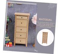 VICASKY Miniature Drawer Cabinet Model Eco Friendly Dollhouse Ornament for Landscape Decoration Realistic Craftsmanship Mini House Accessory Practical Furniture for Dollhouse Scenes