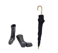 VICASKY Miniature House Decor Doll Decorations Rain Boots Umbrella for Miniature House